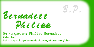 bernadett philipp business card